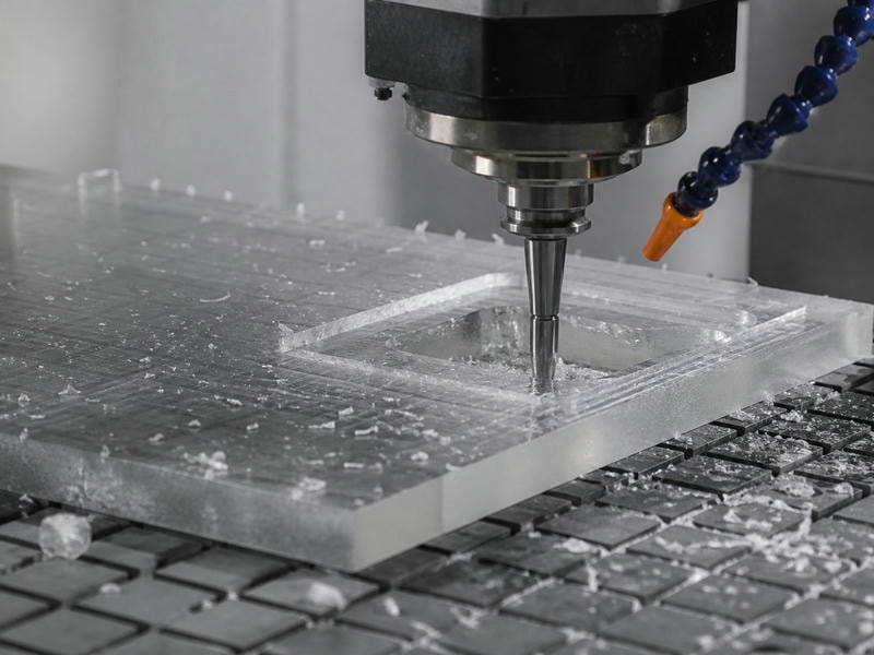 Polycarbonate Machined Clear Block