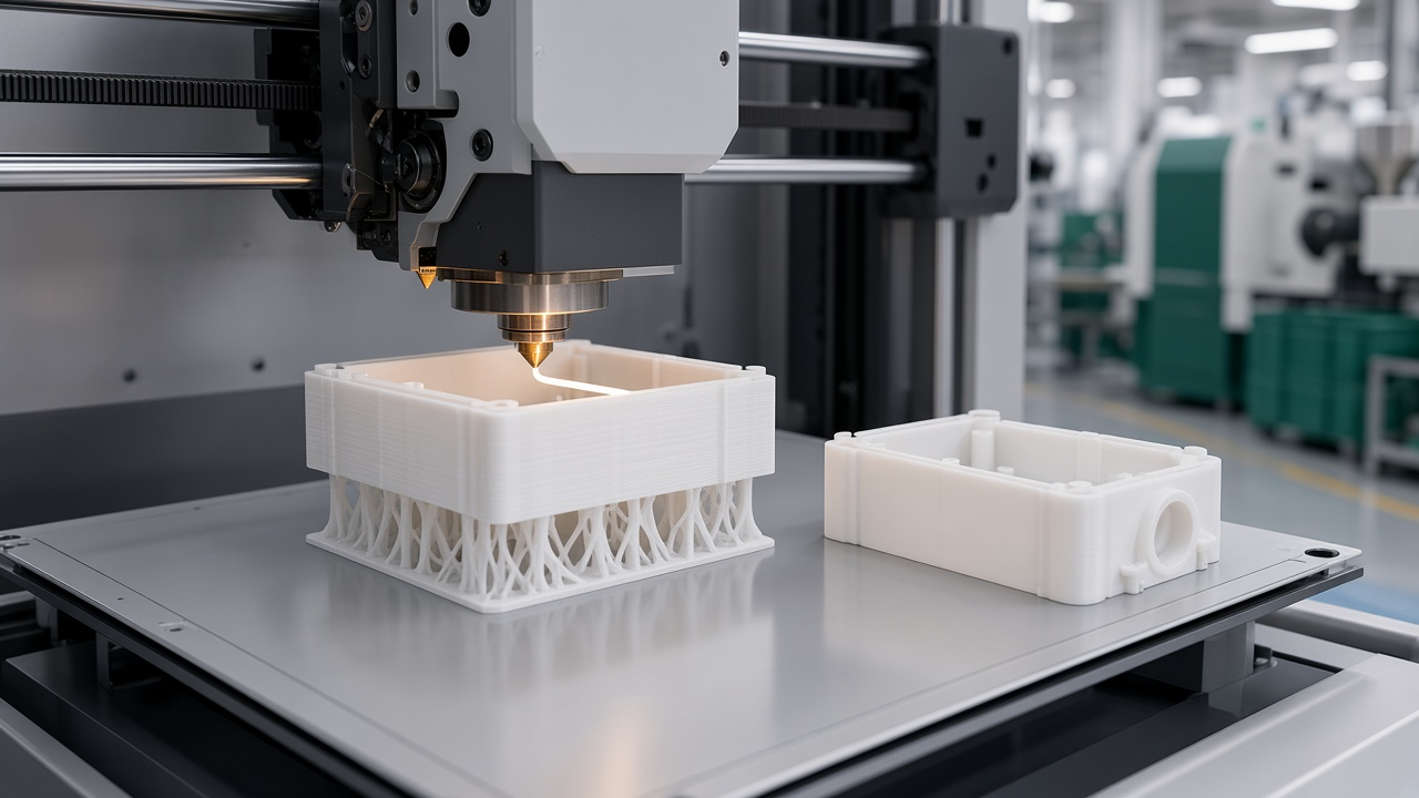 Impresión 3D FDM de una carcasa técnica de plástico